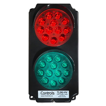 TL96-HV-BK: Red/Green LED Lights, 110-130Vac, Black Body
