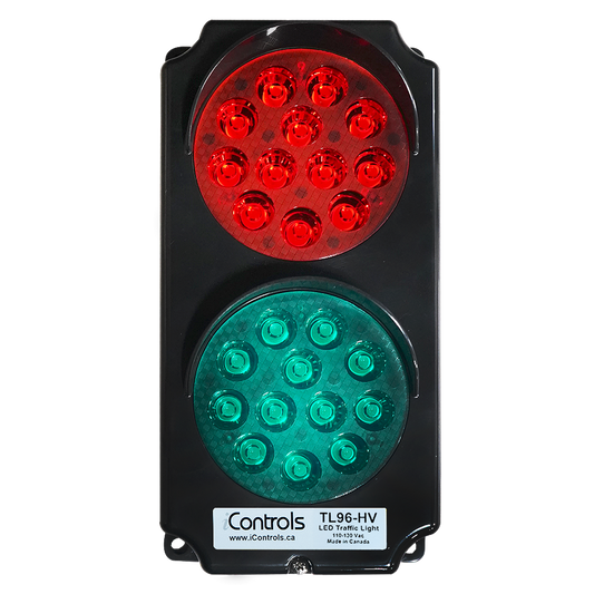 TL96-HV-BK: Red/Green LED Lights, 110-130Vac, Black Body