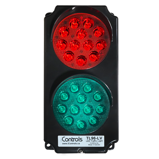 TL96-LV-BK: Red/Green LED Lights, 12-24Vac/dc, Black Body