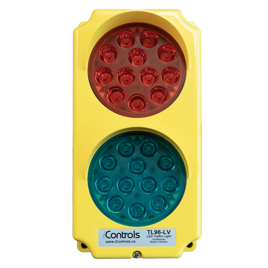 TL96-LV-YL: Red/Green LED Lights, 12-24Vac/dc, Yellow Body